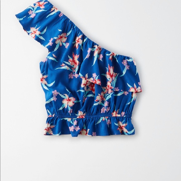 American Eagle Outfitters Tops - AE Ruffle One Shoulder Top
